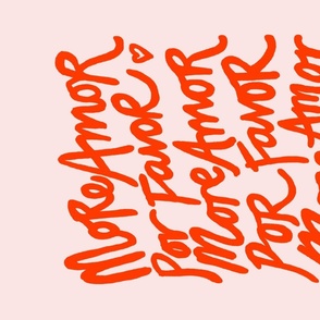 FUN MODERN WITTY WORD LOVE HAND DRAWN QUOTE-RED +PINK