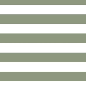 JUMBO // 2 color stripes - leaflet green_ pure white - simple horizontal // 2 inch stripe 