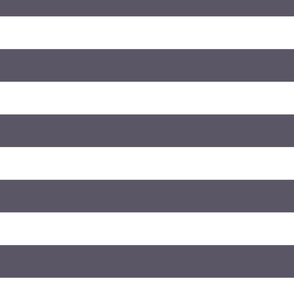 JUMBO // 2 color stripes - pure white_ ripe berry purple - simple horizontal // 2 inch stripe 