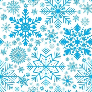 Blue Snowflakes pattern