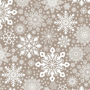 Snowflakes pattern on Sepia