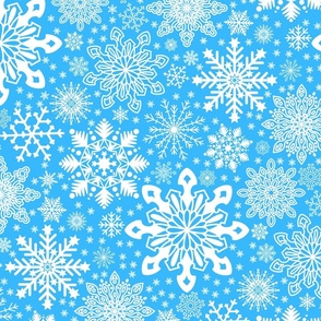 Snowflakes pattern on Light Blue