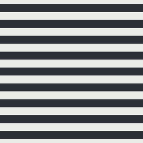 large scale // 2 color stripes - after the storm blue_ serendipity white - simple horizontal // 1 inch stripe
