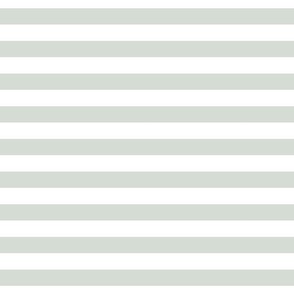 large scale // 2 color stripes - kingston green_ pure white - simple horizontal // 1 inch stripe
