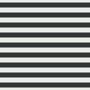 large scale // 2 color stripes - night watch gray_ serendipity white - simple horizontal // 1 inch stripe