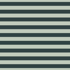 large scale // 2 color stripes - holy glen green_ westhaven green - simple horizontal // 1 inch stripe