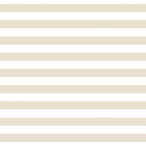 large scale // 2 color stripes - pure white_ radiant dawn nude - simple horizontal // 1 inch stripe