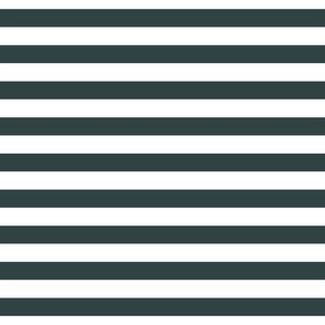 large scale // 2 color stripes - pure white_ westhaven green - simple horizontal // 1 inch stripe