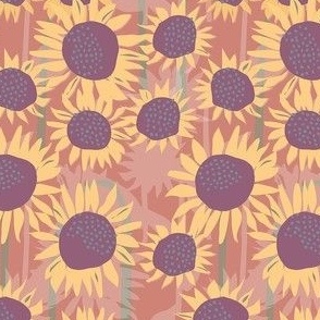 cut paper sunflowers colorway 1 4 inch