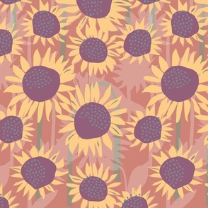 cut paper sunflowers colorway 1 12 inch