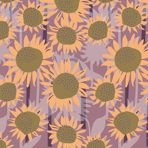 cut paper sunflowers colorway 2 12 inch