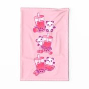 Boba Panda Bears Tea Towel
