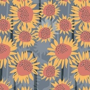 cut paper sunflowers colorway 3 4 inch
