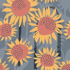 cut paper sunflowers colorway 3 8 inch