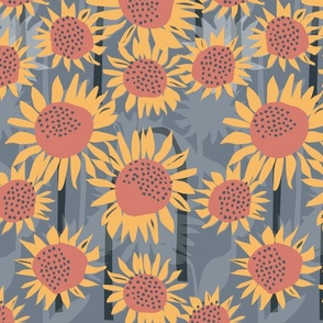 cut paper sunflowers colorway 3 12 inch