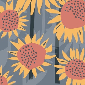 cut paper sunflowers colorway 3 24 inch