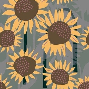 cut paper sunflowers colorway 4 8 inch