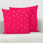 White Dots Hot Pink Fuchsia