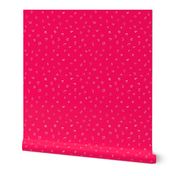 White Dots Hot Pink Fuchsia