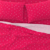 White Dots Hot Pink Fuchsia