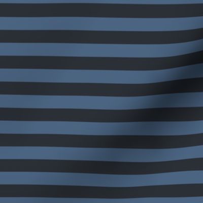 medium scale // 2 color stripes - azure tide blue_ after the storm blue - simple horizontal // half inch stripe