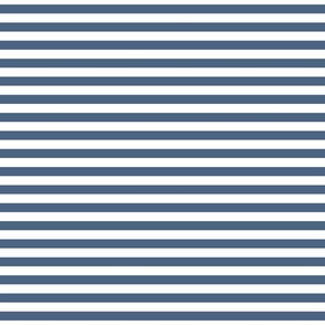 medium scale // 2 color stripes - azure tide blue_ pure white - simple horizontal // half inch stripe