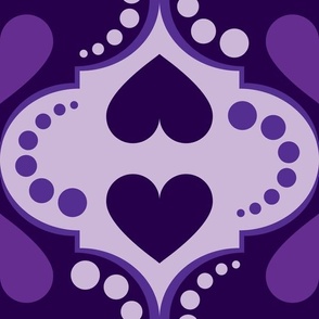 Jumbo Heart Ogee ♥ Maximalist Purple