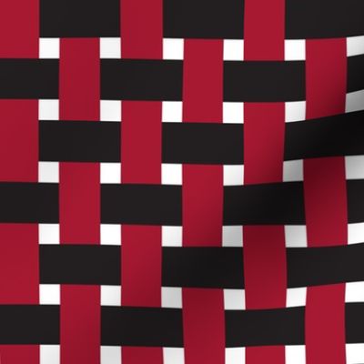  BASKETWEAVE Red and Black - Medium