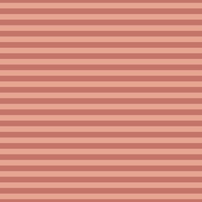 medium scale // 2 color stripes - full bloom pink_ stone fruit peach - simple horizontal // half inch stripe