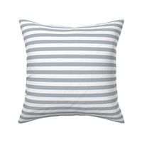 medium scale // 2 color stripes - lakeside blue_ pure white - simple horizontal // half inch stripe