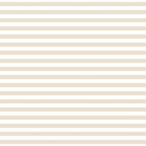 medium scale // 2 color stripes - pure white_ radiant dawn nude - simple horizontal // half inch stripe