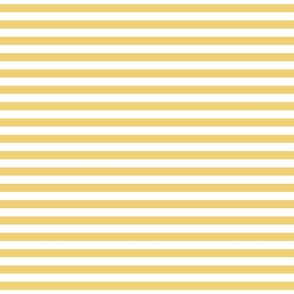 medium scale // 2 color stripes - pure white_ sunny side up yellow - simple horizontal // half inch stripe