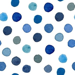 Watercolor blue dots