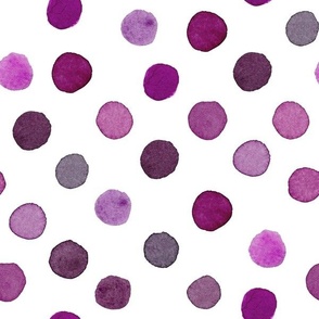 Watercolor pink dots