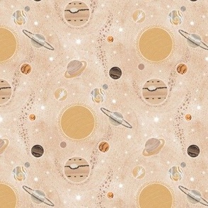 Solar System Space Warm Neutral Diamond Repeat, Small