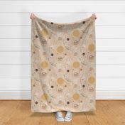 Solar System Space Warm Neutral Diamond Repeat, Large