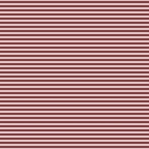 small scale // 2 color stripes - beetroot red_ rose pink - simple horizontal // quarter inch stripe