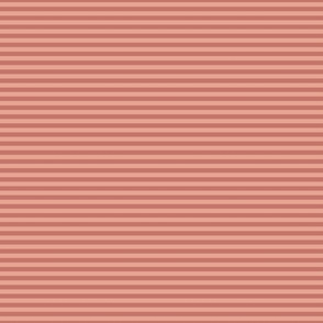 small scale // 2 color stripes - full bloom pink_ stone fruit peach - simple horizontal // quarter inch stripe