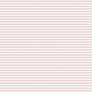 small scale // 2 color stripes - pure white_ rose pink - simple horizontal // quarter inch stripe