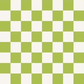 Green and White Checkerboard