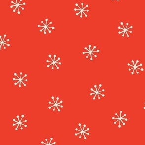 Hand-drawn Snowflakes - Red