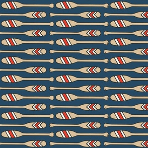Rustic Oars - Red and Blue