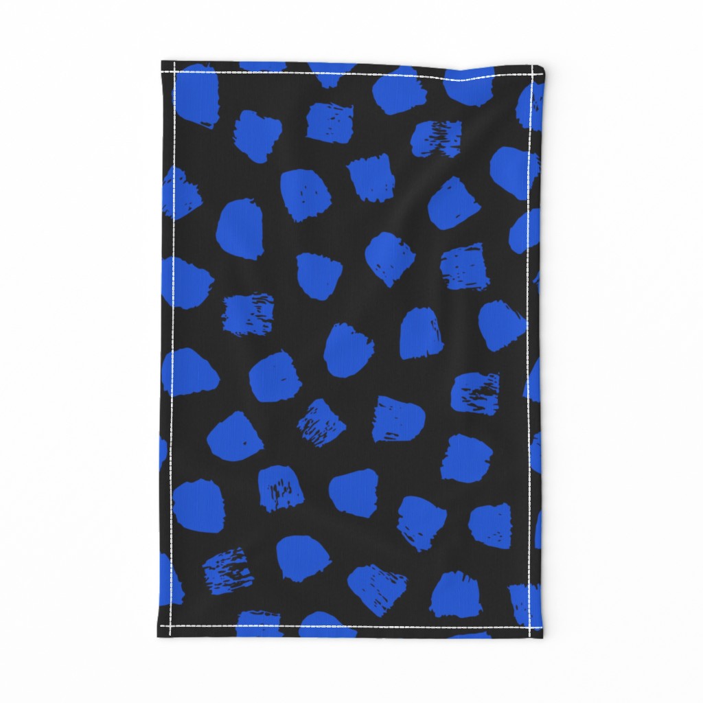 paintbrush stamps classic blue on black