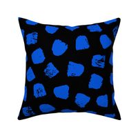 paintbrush stamps classic blue on black