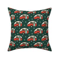 Retro Camper - Red and Green