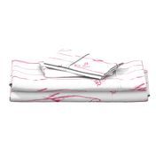 Vival Magenta Floral Stripe on White