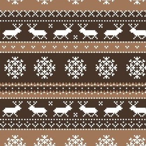 Ugly Sweater Pixel Art in Brown