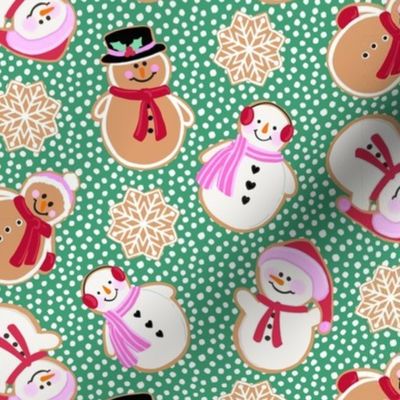 Snowman gingerbread cookies -7.2” \
