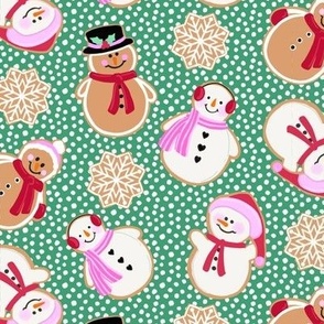 Snowman gingerbread cookies -7.2” \