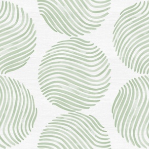 Sage green textured wavy circles for bedding and wallpaper